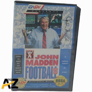 John Madden Football '93 (Sega Genesis, 1993) Complete w/ Case Instruction, Post
